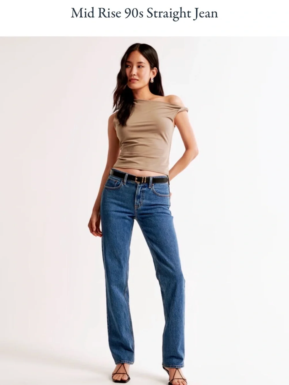 Abercrombie & Fitch Straight Leg Jeans in Blue Wash